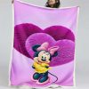 Minnie Maus mit Liebesherz Decke - Fleecedecke