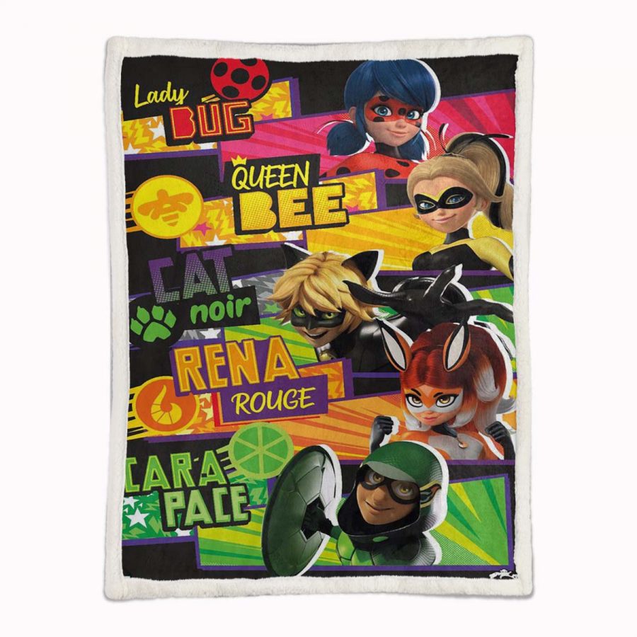 Miraculous Ladybug Alle Charaktere 02 Decke - Fleecedecke – Bild 2