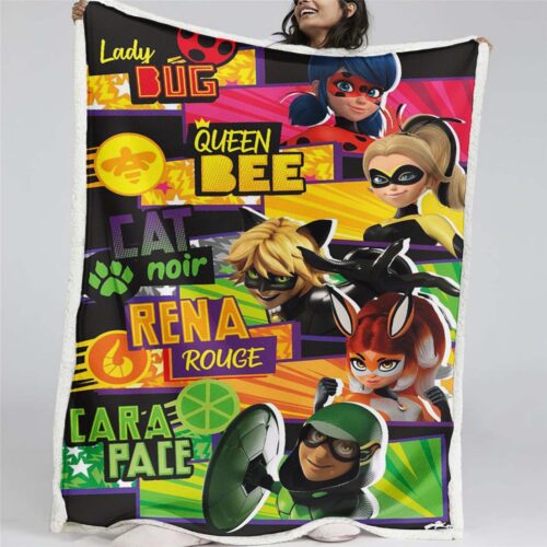 Miraculous Ladybug Alle Charaktere 02 Decke - Fleecedecke