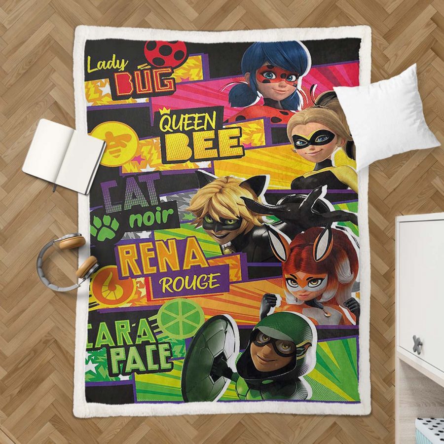 Miraculous Ladybug Alle Charaktere 02 Decke - Fleecedecke – Bild 3