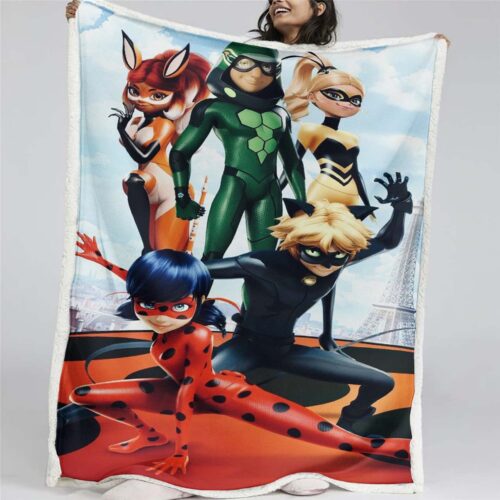 Miraculous Ladybug Alle Charaktere 07 Decke - Fleecedecke