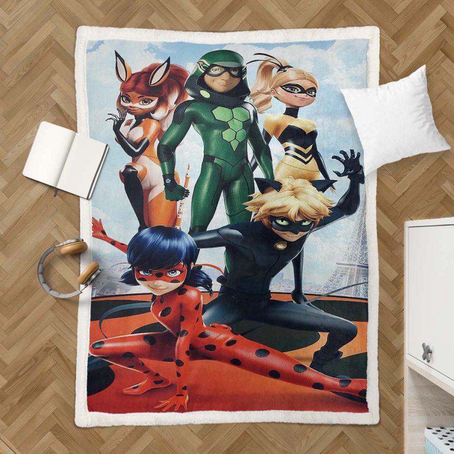 Miraculous Ladybug Alle Charaktere 07 Decke - Fleecedecke – Bild 3