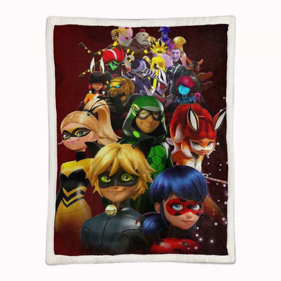 Miraculous Ladybug Alle Charaktere 08 Decke - Fleecedecke – Bild 2