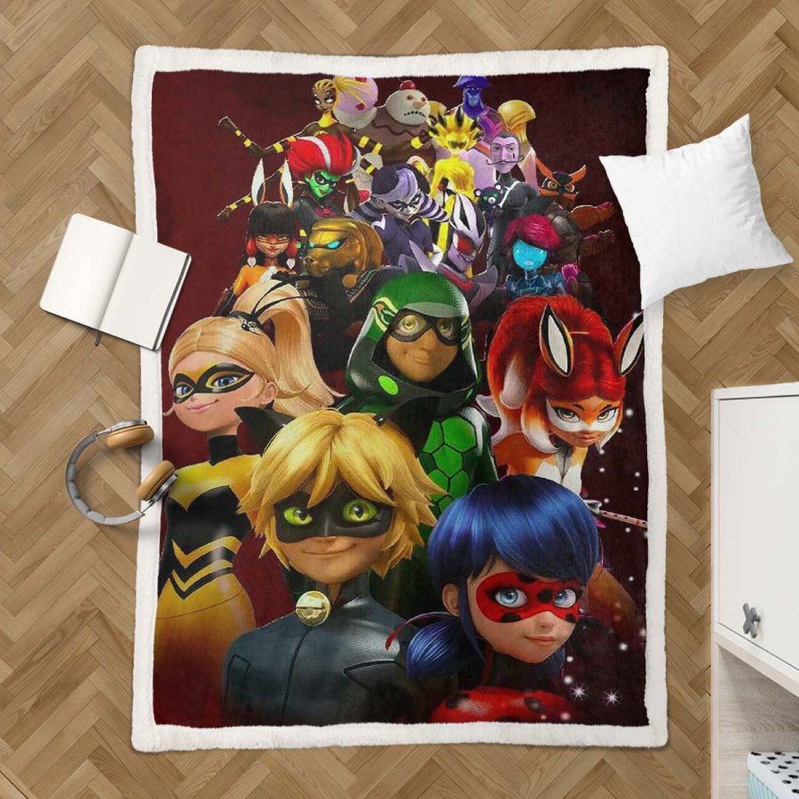 Miraculous Ladybug Alle Charaktere 08 Decke - Fleecedecke – Bild 3
