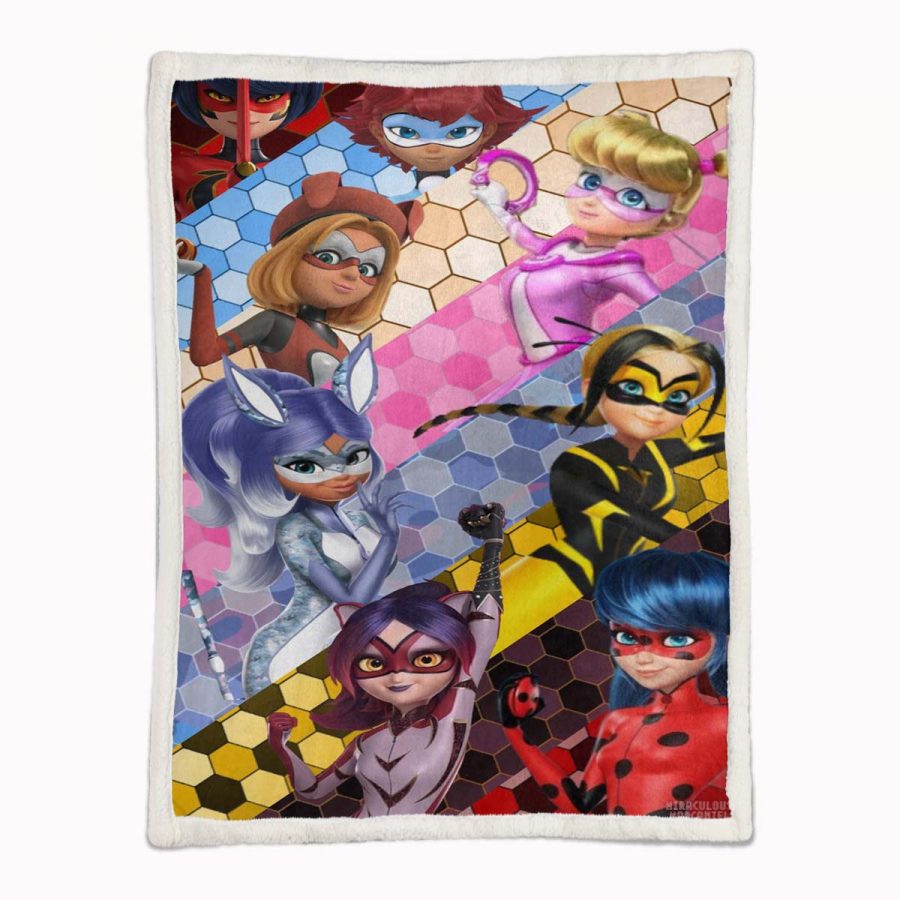 Miraculous Ladybug Alle Charaktere 09 Decke - Fleecedecke – Bild 2