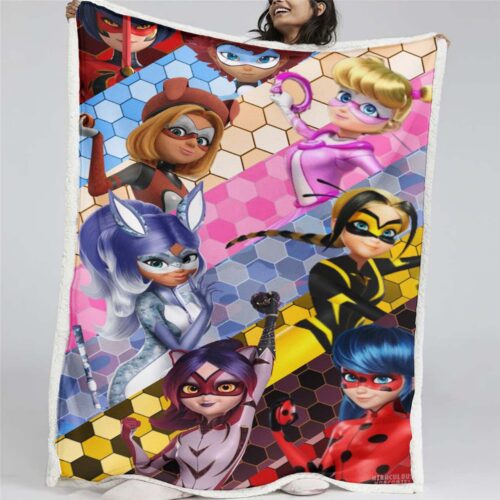 Miraculous Ladybug Alle Charaktere 09 Decke - Fleecedecke