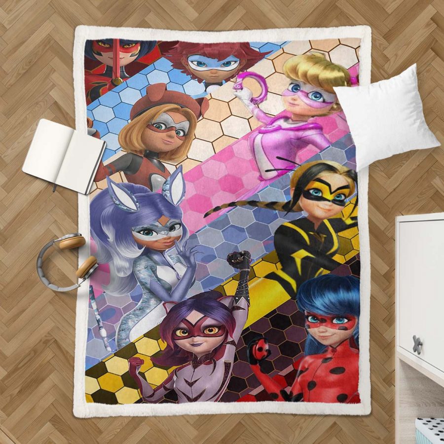 Miraculous Ladybug Alle Charaktere 09 Decke - Fleecedecke – Bild 3