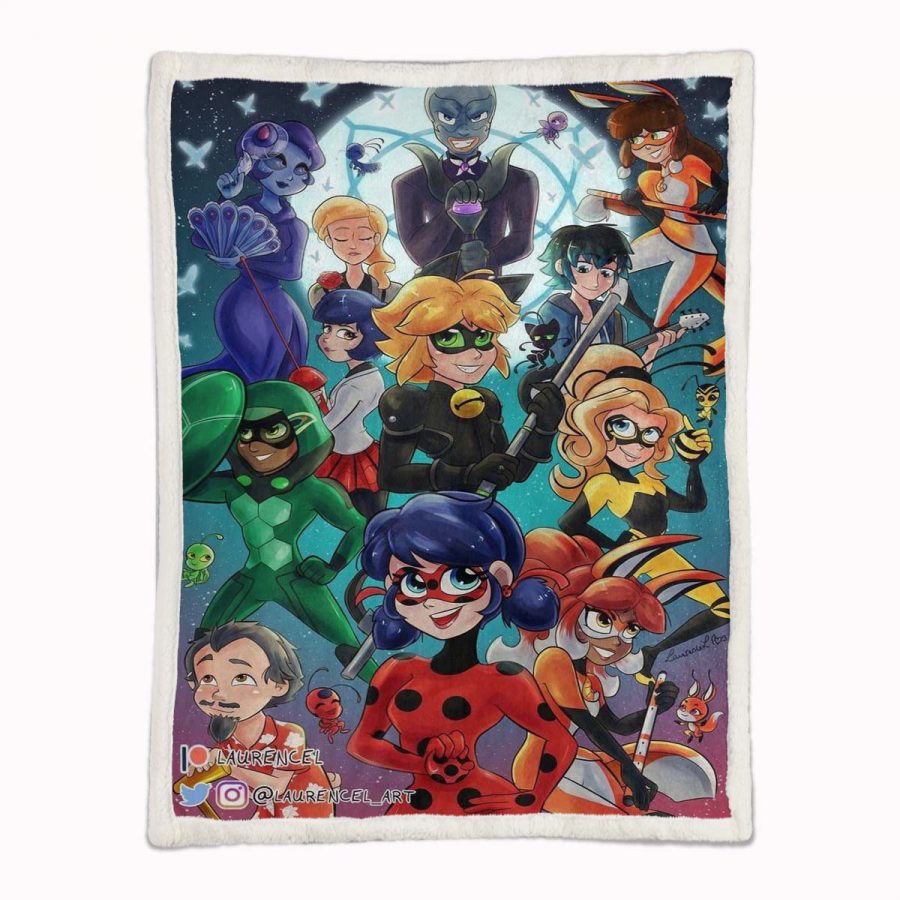 Miraculous Ladybug Alle Charaktere 10 Decke - Fleecedecke – Bild 2
