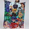 Miraculous Ladybug Alle Charaktere 10 Decke - Fleecedecke