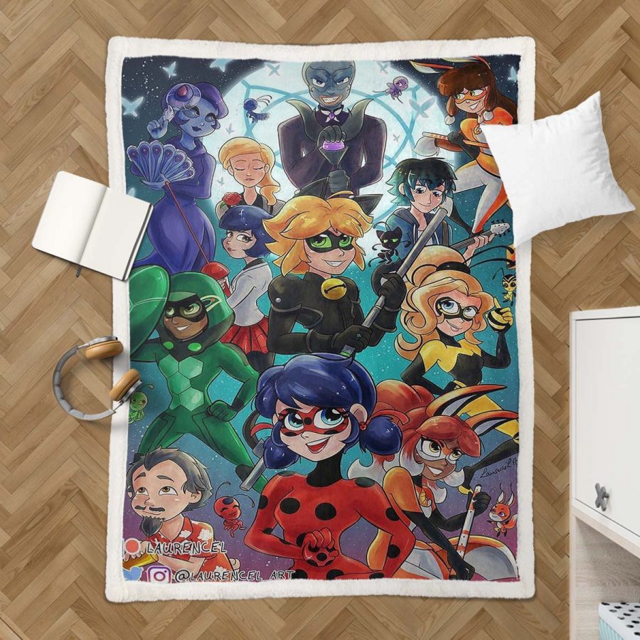 Miraculous Ladybug Alle Charaktere 10 Decke - Fleecedecke – Bild 3