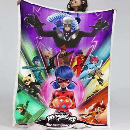 Miraculous Ladybug Alle Charaktere 11 Decke - Fleecedecke
