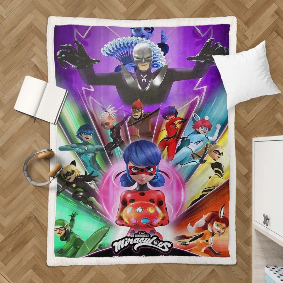 Miraculous Ladybug Alle Charaktere 11 Decke - Fleecedecke – Bild 3
