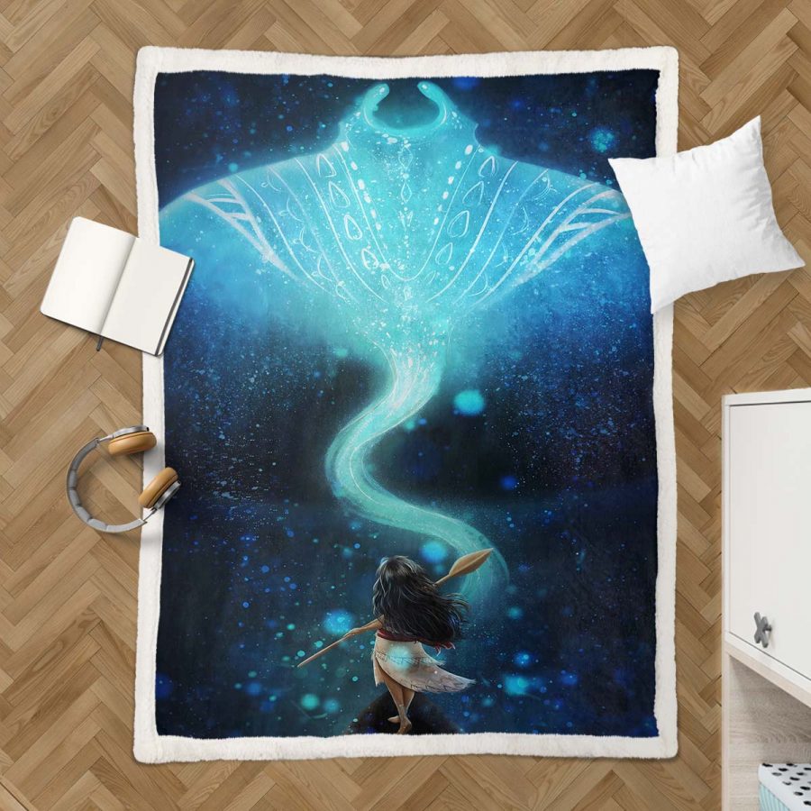 Vaiana Prinzessin Fairy Tail Ohana 02 Decke - Fleecedecke – Bild 3