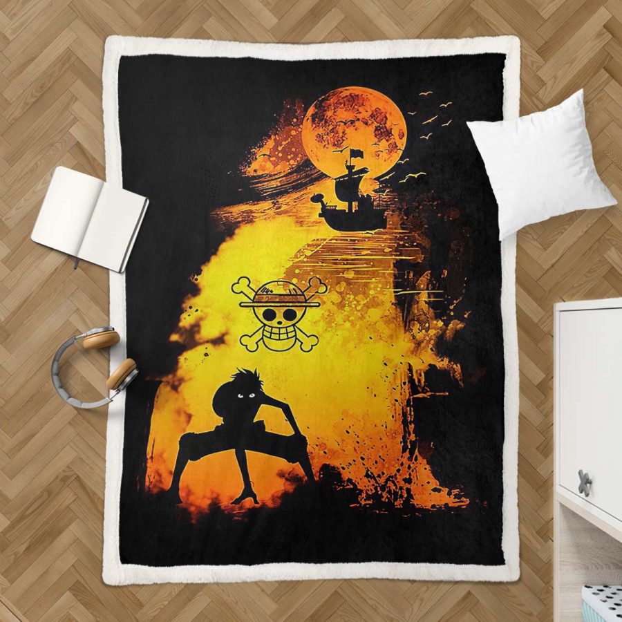 Monkey D. Ruffy One Piece 02 Decke - Fleecedecke – Bild 3
