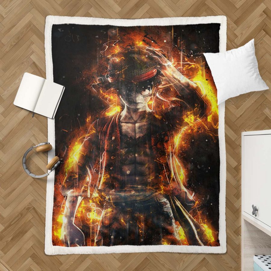Monkey D. Ruffy One Piece 10 Decke - Fleecedecke – Bild 3