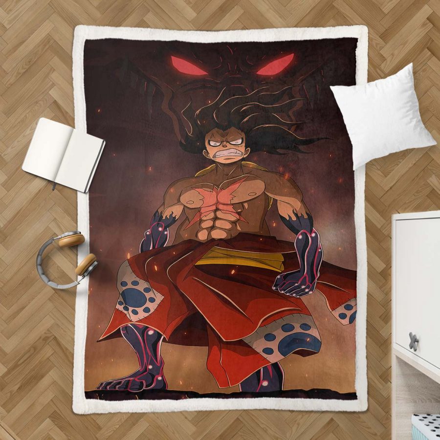 Monkey D. Ruffy One Piece 11 Decke - Fleecedecke – Bild 3