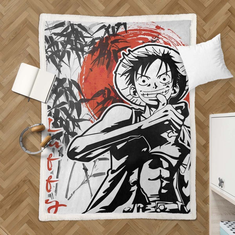 Monkey D. Ruffy One Piece 17 Decke - Fleecedecke – Bild 3