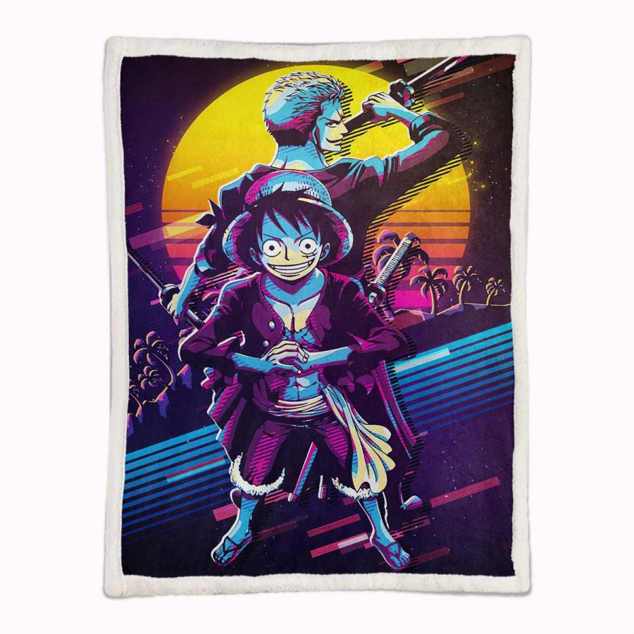 Monkey D. Ruffy Zoro One Piece 01 Decke - Fleecedecke – Bild 2