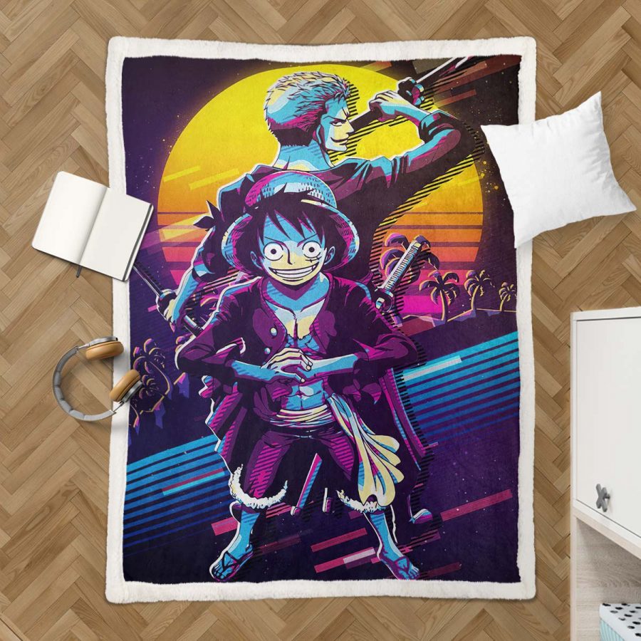 Monkey D. Ruffy Zoro One Piece 01 Decke - Fleecedecke – Bild 3