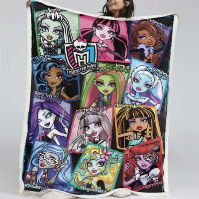 Monster High Alle Charaktere 01 Decke - Fleecedecke
