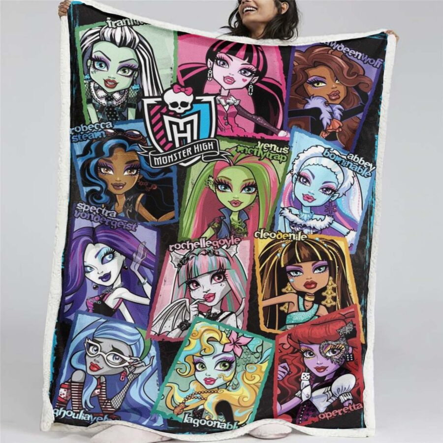 Monster High Alle Charaktere 01 Decke - Fleecedecke