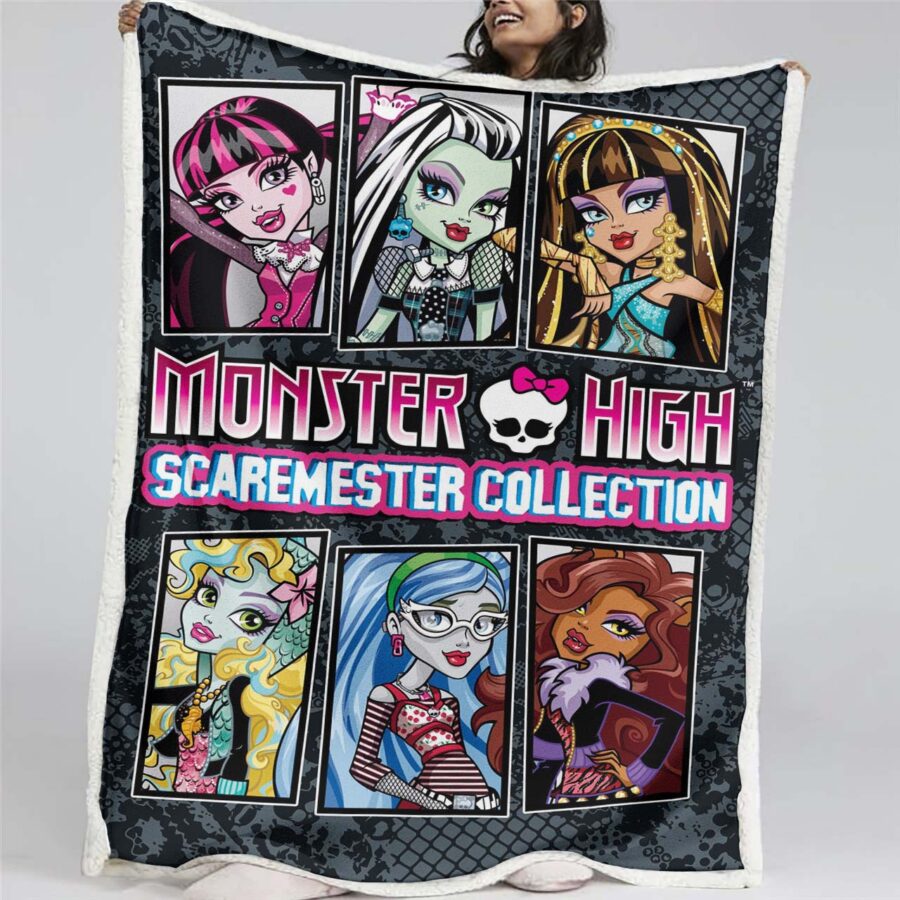 Monster High - Alle Charaktere - Seltene Sammlung 02 Decke - Fleecedecke