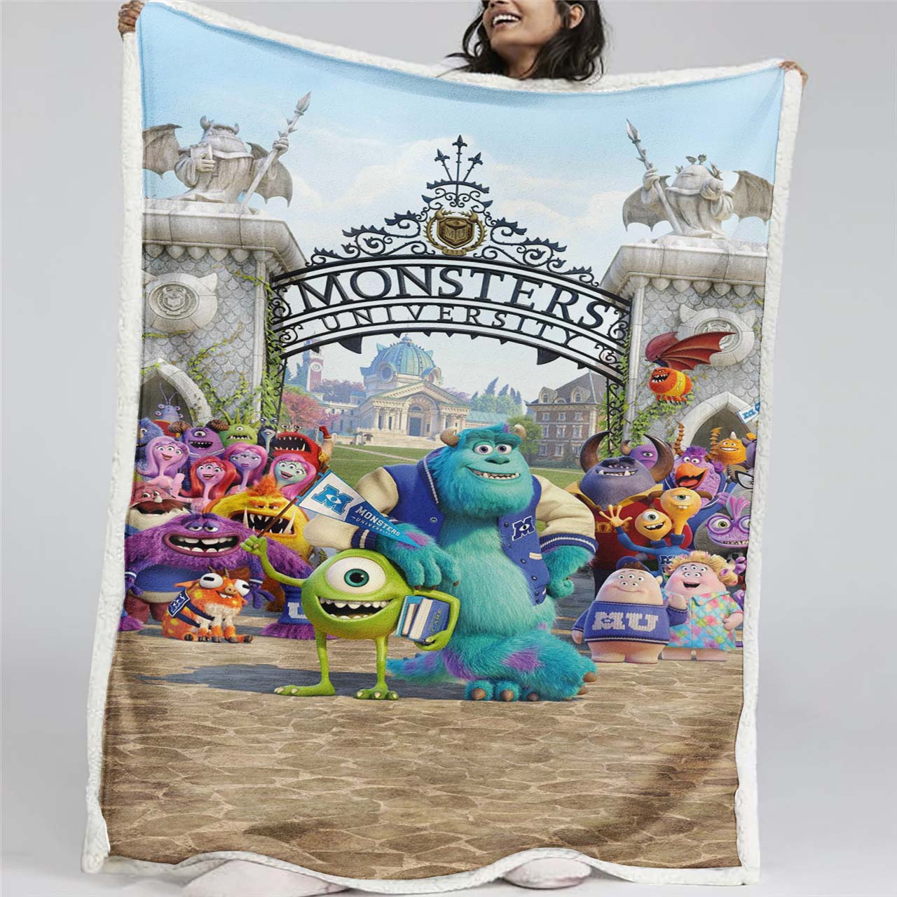 Monster University Alle Charaktere 01 Decke - Fleecedecke