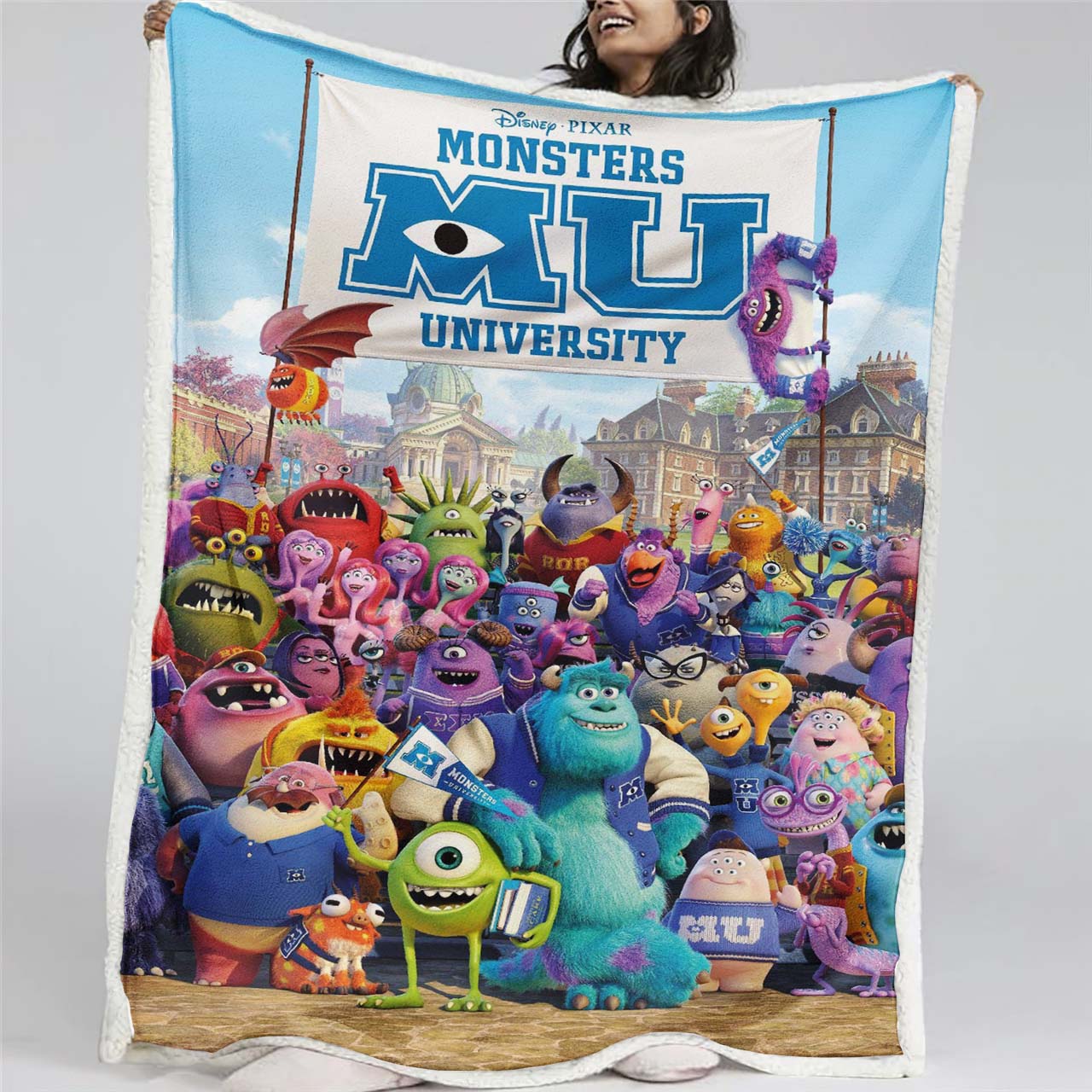 Monster University Alle Charaktere 03 Decke - Fleecedecke