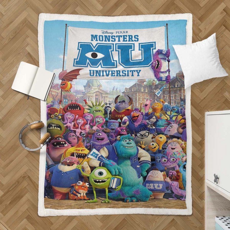 Monster University Alle Charaktere 03 Decke - Fleecedecke – Bild 3