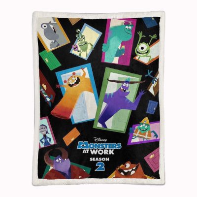 Alternative view of Monster University At Work Alle Charaktere 05 Decke - Fleecedecke