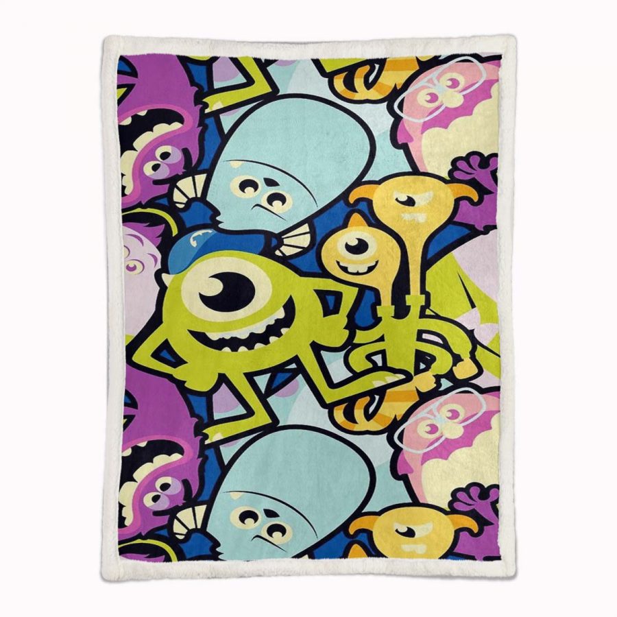 Monster University At Work Alle Charaktere 08 Decke - Fleecedecke – Bild 2