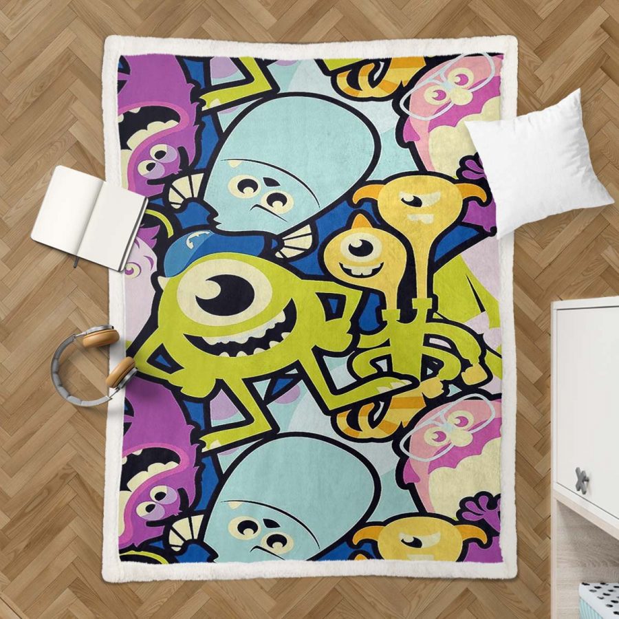 Monster University At Work Alle Charaktere 08 Decke - Fleecedecke – Bild 3