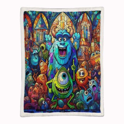 Alternative view of Monster University At Work Alle Charaktere 09 Decke - Fleecedecke