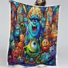 Monster University At Work Alle Charaktere 09 Decke - Fleecedecke