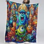 Monster University At Work Alle Charaktere 09 Decke – Fleecedecke