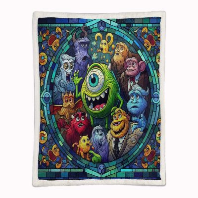 Alternative view of Monster University At Work Alle Charaktere 10 Decke - Fleecedecke