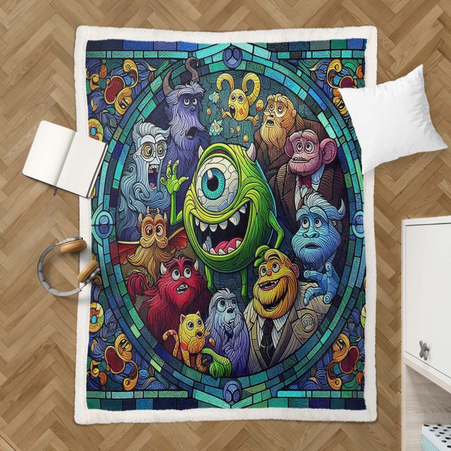 Monster University At Work Alle Charaktere 10 Decke - Fleecedecke – Bild 3