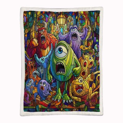 Alternative view of Monster University At Work Alle Charaktere 11 Decke - Fleecedecke