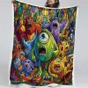 Monster University At Work Alle Charaktere 11 Decke - Fleecedecke