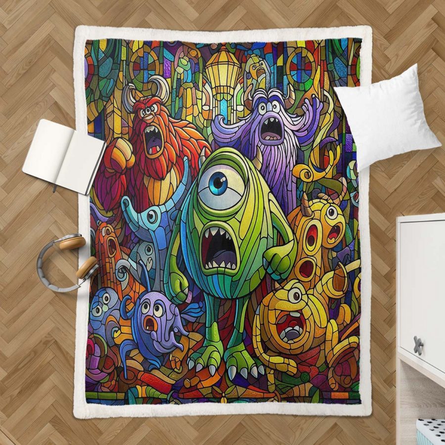 Monster University At Work Alle Charaktere 11 Decke - Fleecedecke – Bild 3