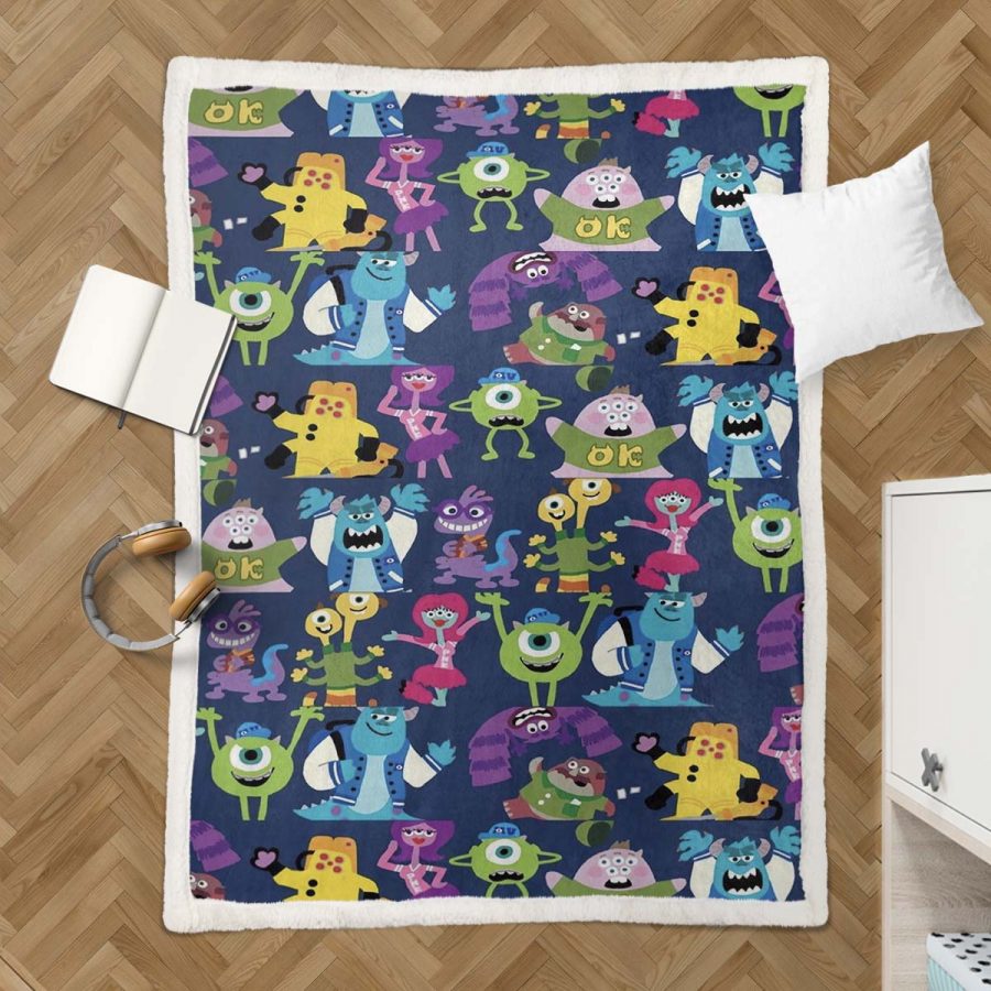 Monster University At Work Alle Charaktere 12 Decke - Fleecedecke – Bild 3