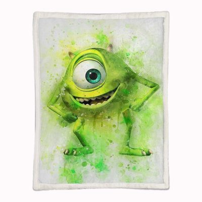 Alternative view of Monster University Mike Wazowski 03 Decke - Fleecedecke