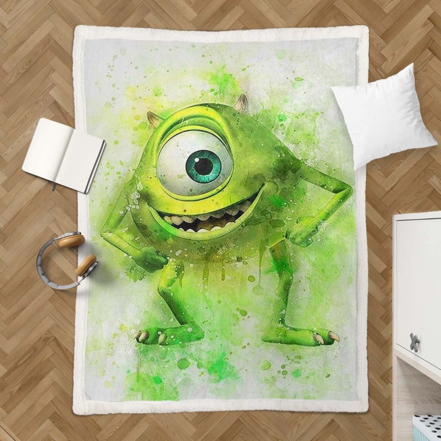 Monster University Mike Wazowski 03 Decke - Fleecedecke – Bild 3