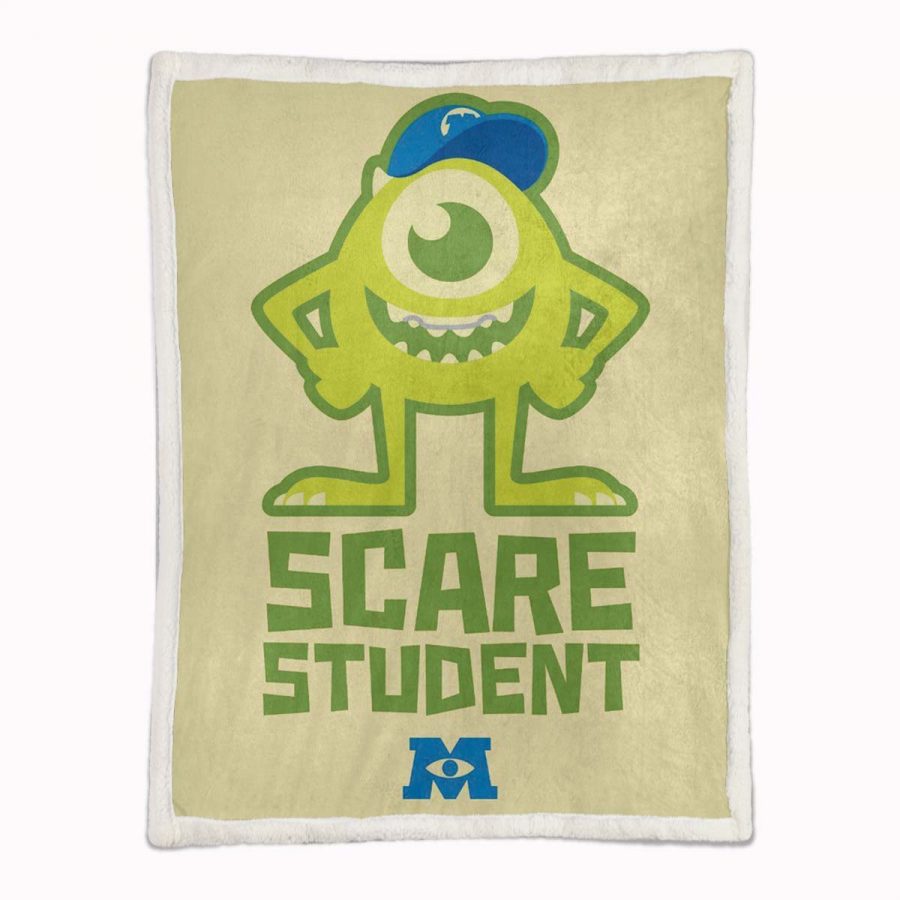 Monster University Mike Wazowski 03 Schreckensstudent Decke - Fleecedecke – Bild 2