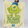 Monster University Mike Wazowski 03 Schreckensstudent Decke - Fleecedecke