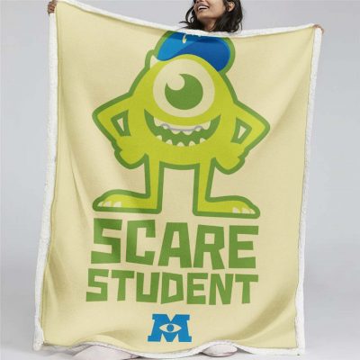 Monster University Mike Wazowski 03 Schreckensstudent Decke - Fleecedecke
