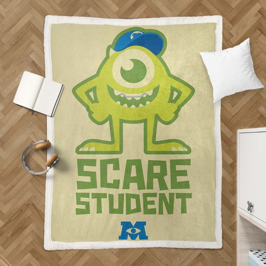 Monster University Mike Wazowski 03 Schreckensstudent Decke - Fleecedecke – Bild 3
