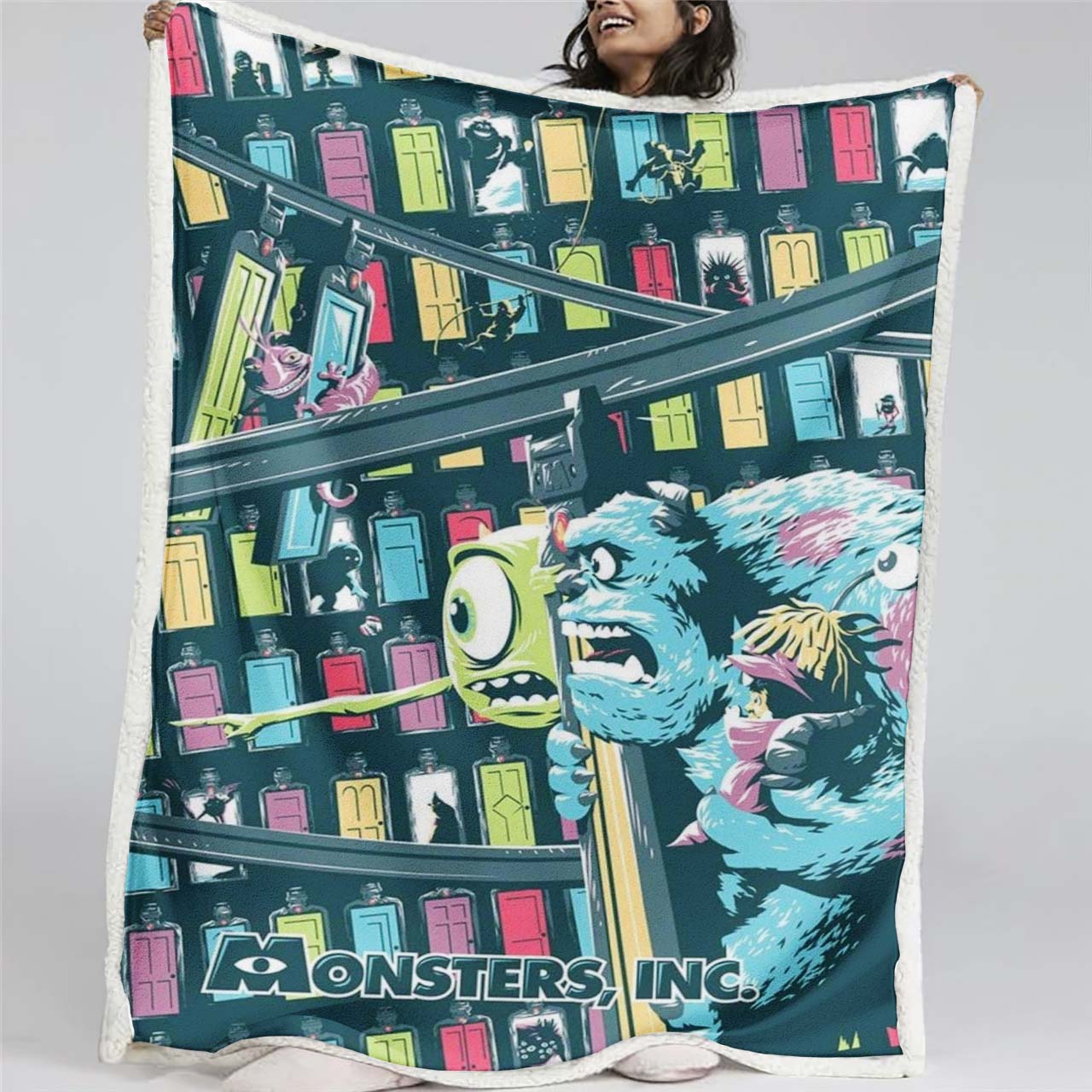 Monster University - Mike Wazowski und James P. Sullivan 02 Decke - Fleecedecke