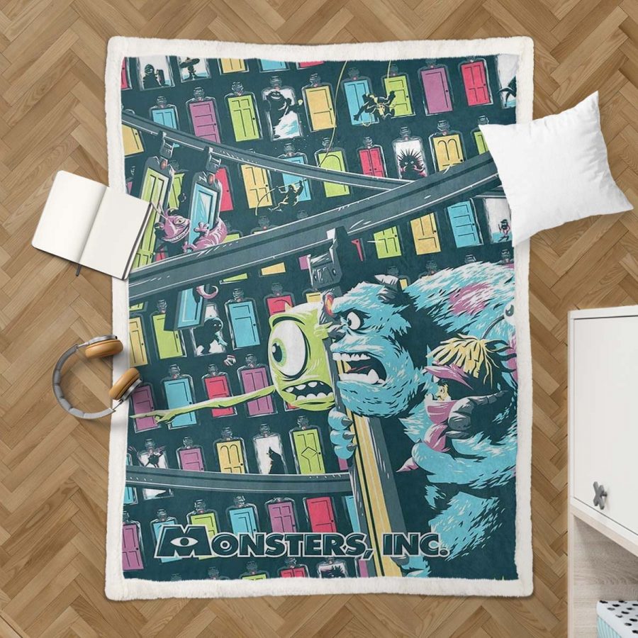 Monster University - Mike Wazowski und James P. Sullivan 02 Decke - Fleecedecke – Bild 3