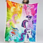 My Little Pony Alle Charaktere 08 Regenbogen Decke – Fleecedecke